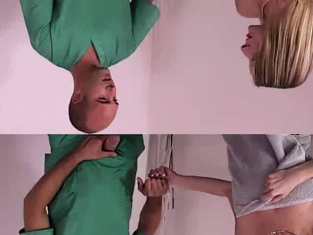 You had no idea you where going to massage a hot blonde
