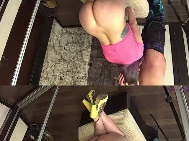 Slutty Neighbor With Big Butt Fucked In Mouth In The Hallway