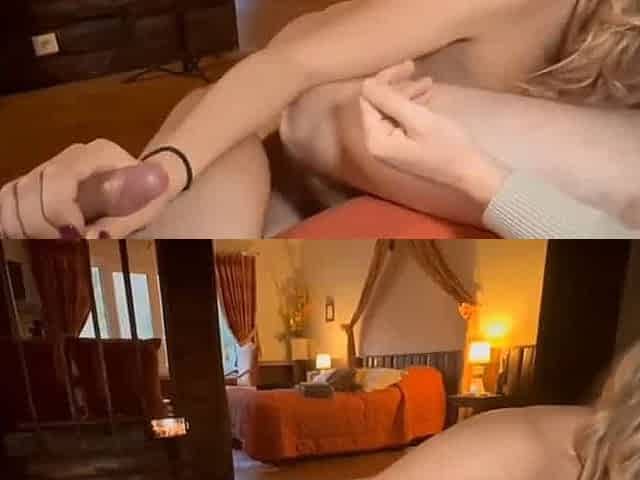 je me fais baiser en trio dans un chalet