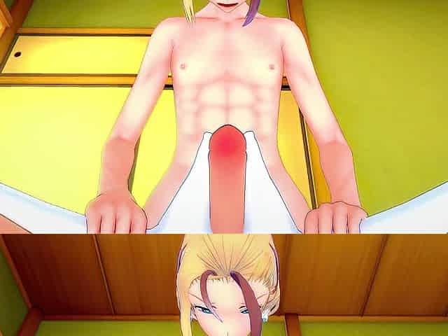 Giving A Footjob To Futa Cammy White from Street Fighter