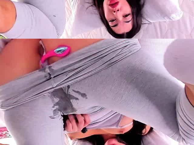 AMATEUR CURVY GIRL SOLO HUMPING PILLO