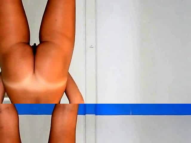Sweaty Blonde Babe Shows Off Her Bubble Butt and Sexy Legs