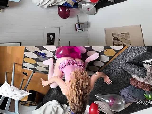 Amateur blonde masturbating on boat