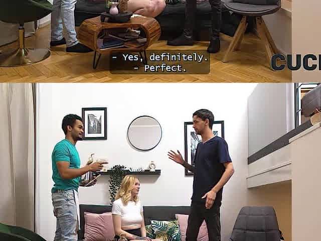 CUCK4K. Preggy wife with natural bazookas is enjoying stranger's rod in front of her spouse