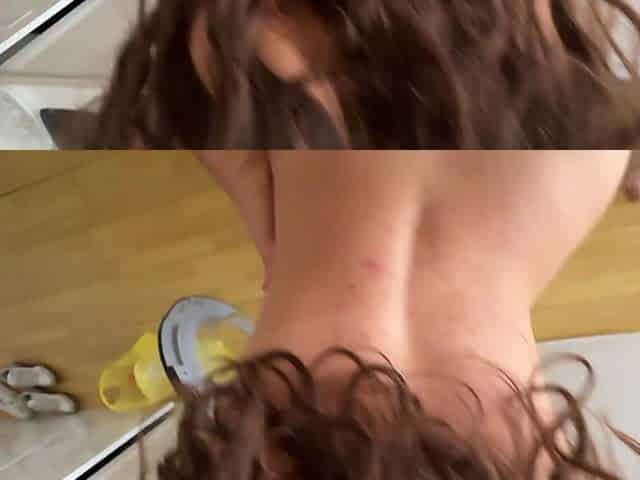 Quickie with my hot naked stepsister after I found her stuck in a wash machine