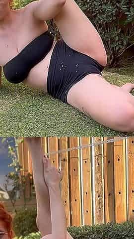DP with Toy in the Garden