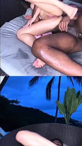 Erotic amateur girl giving blowjob and titjob in POV