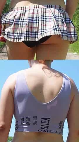 106 Walking with You: Short Skirt Tease & Secret Panty Flash 60fps