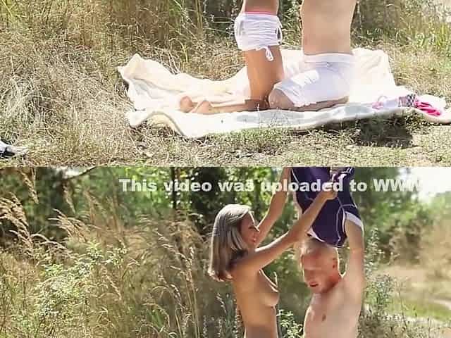 Are Hot Beautiful Blonde With Small Tits Fucking In The Field With Her Boyfriend With Tracy Loves