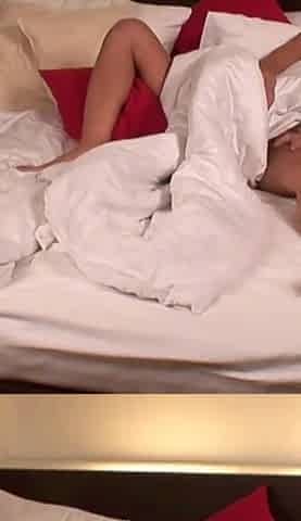 Brunette Babe Fingers and Toys Pussy on Bed