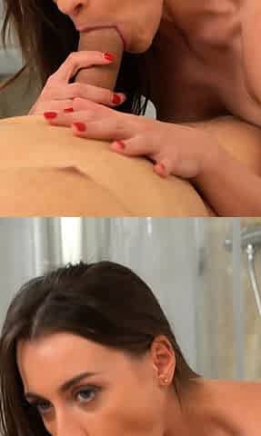 Busty Brunette Josephine Jackson Teases with Playful Shower