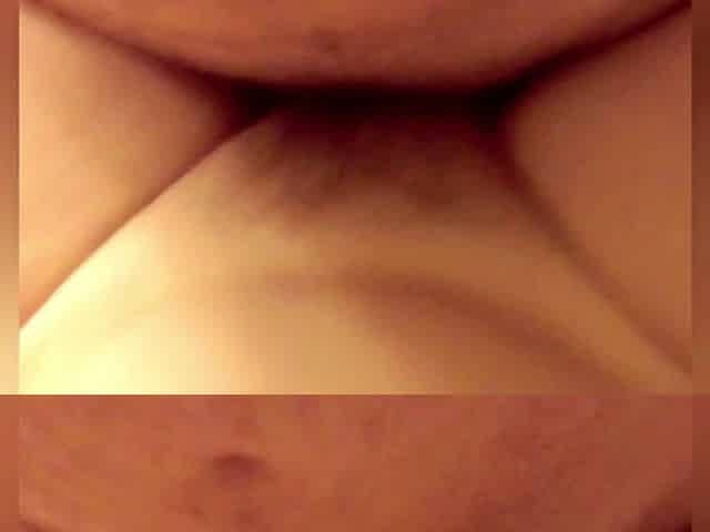 HER POV - Large penis and cum on her abdomen