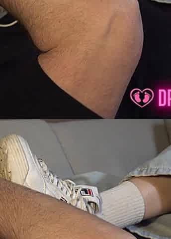 Alessandra's Handjob and Sockjob in Sweaty White Socks - (dreamgirls in Socks)