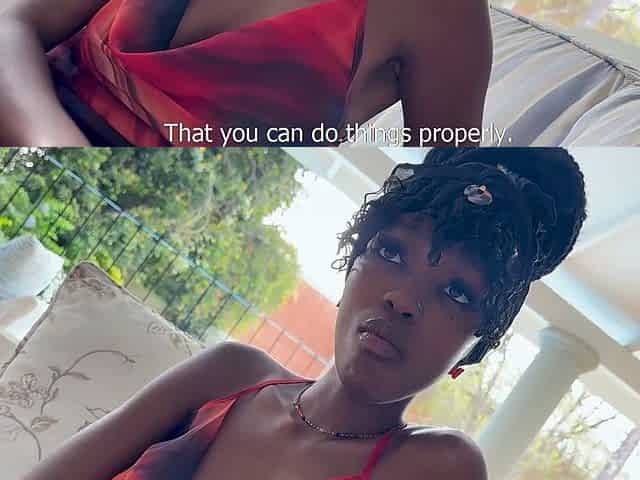 This 18YO EBONY WAITRESS got FACE FUCKED