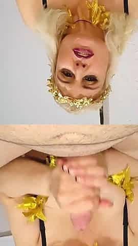 Busty Stepmom Milks Cock Grapes with Sperm Cream
