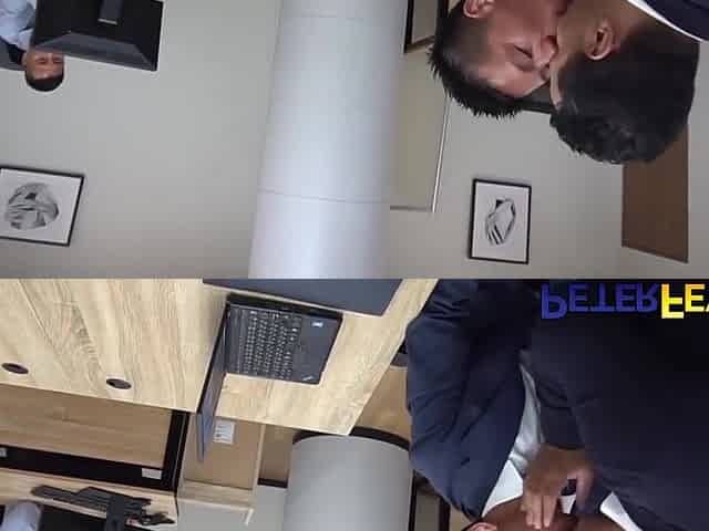 Peter Fever - Asian Bottom Barebacked By Colleagues In Office