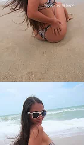 Sexy Bikini and Public Chill on the Beach