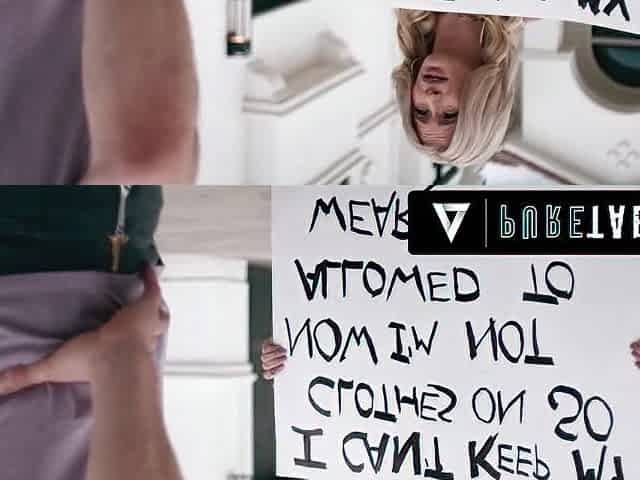 PURE TABOO Bare Shamed Emma Rosie Holding harsh Sign Gets Lured By Fake-Outraged Stranger