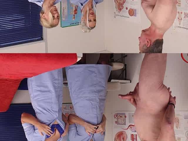 Nurses Emily Brooke and Paige Starr in hot threesome action