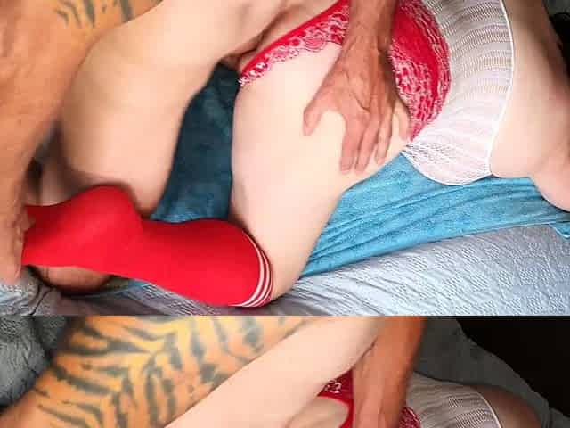 Milf in red pantys