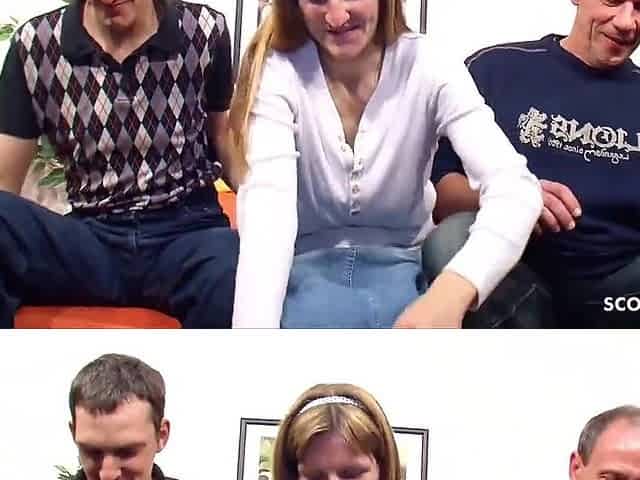 Naive German Cuckold let his Anorexic wife Screw Stranger