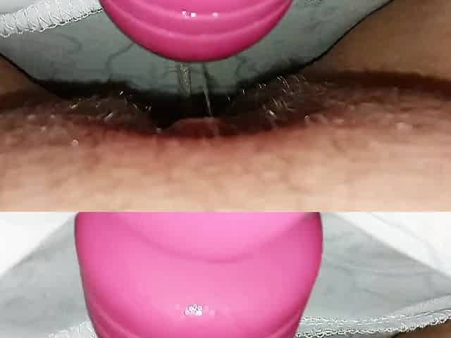 Virgin cunt sluggishly squirting with orgasms during the time that vibrating soaked snatch and love button!