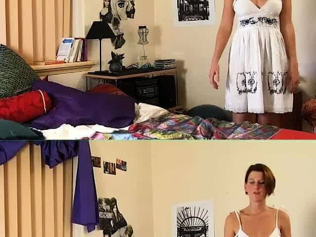 Brunette solo honey shows her masturbating skills