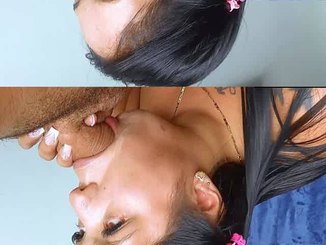 Deepthroat blowjob from hot latina slut