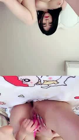 Wet tattooed raven babe Sahron with big boobs masturbates
