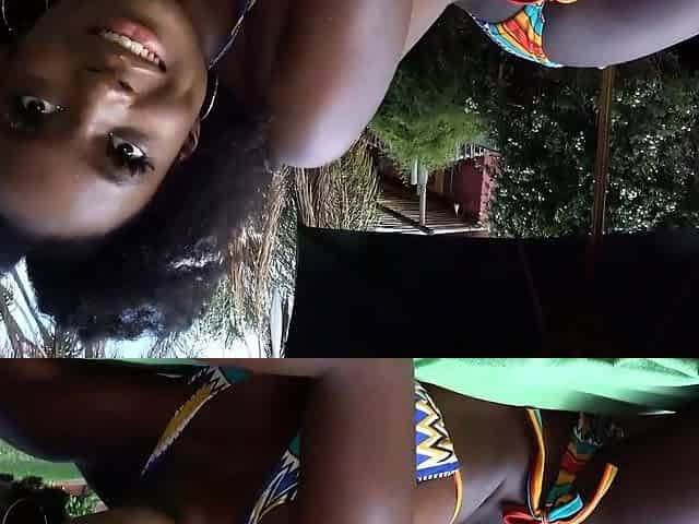 Ebony Teen Amateur Gets Pussy Stretched
