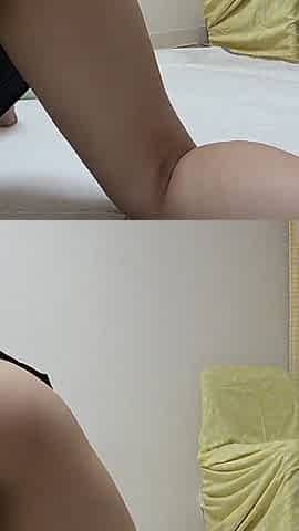 Girls-only Apartment in Japan, a Girl Cleaning in Apron Style Miniskirt Uniform, Thong Wedgie Panties, and White Socks