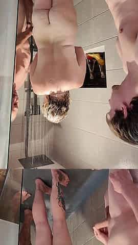 My Husband and Lover Take a Shower Before Eating