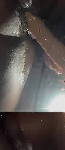 Thick Ebony Black cums on sex-toy - Chai Love