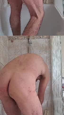 Shower masturbating Dude 20cm