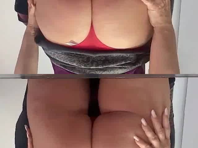 Mature MILF in Skirt with Big Tits and Sexy Ass Masturbates at the Office and Has Orgasm