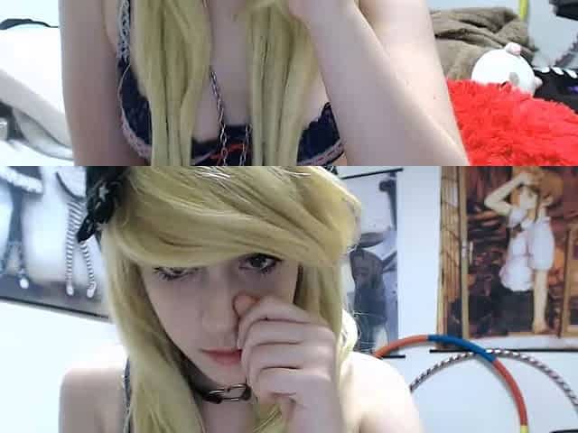 Curly Blonde Teen Records Solo Dildo Masturbation More at