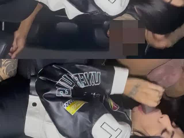 Leaving the funk party, the prostitute was screwed in the car.