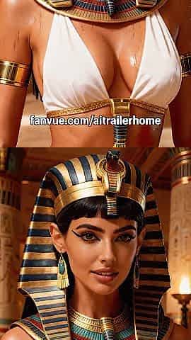 Queen Cleopatra Worships Your Rod - POV Fellatio, Wild Riding & Doggy, Huge Facial Explosion (AI Generated)