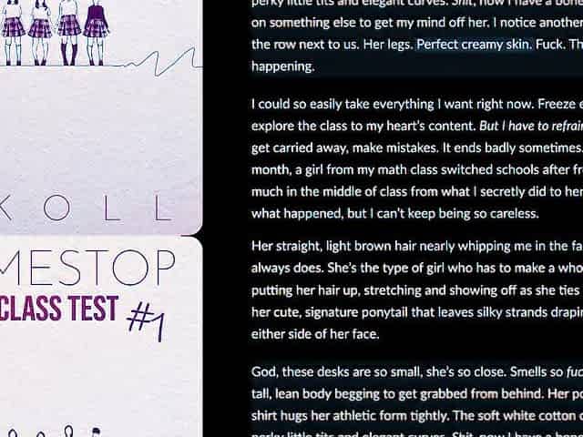 Timestop: The Class Test 1 (audiobook erotica literotica audio story) edit