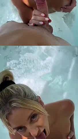 Blonde Blowjob Outdoor