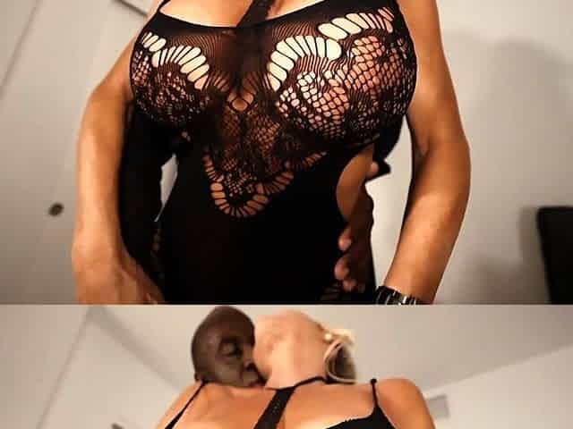 Blonde with Big Boobs Gives Blowjob to Her Dildo on Liv more