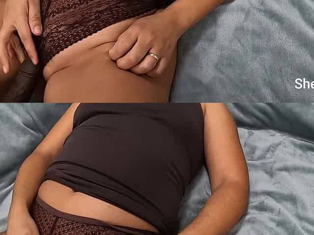 Caught by Roommate Masturbating, He Kindly Lends His Big Black Cock to Make Her Comes