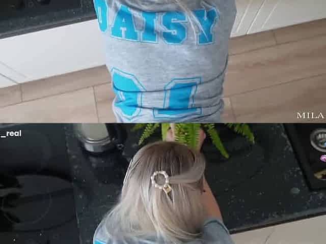 Spread those gams and demonstrate off that pussy, before your parents come back! Got me all worked up with that kitchen fuck - n