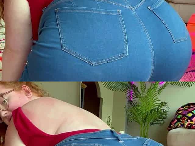 Redhead BBW with Big Boobs Blowjob Tittyjob Facial