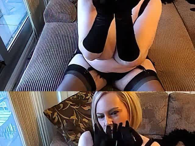Horny big boobed fat chubby busty blonde