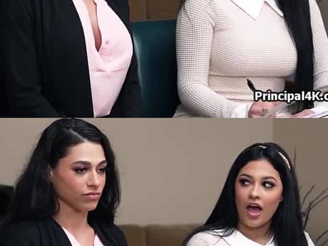 Big Latina Boobies And Pussies For The Principals Hard Dick