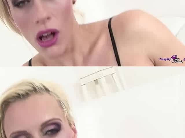 The blond becomes concerned for an interracial creampie
