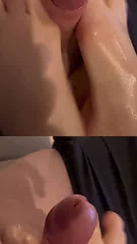 My best friend gives me a toejob