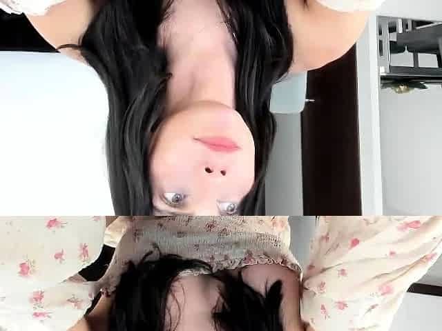 Busty curly brunette with big boobs fucks on couch