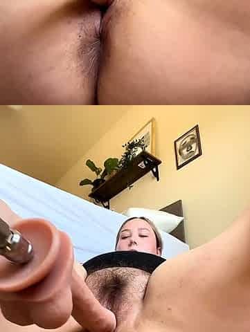 Hairy amateur solo toy fuck